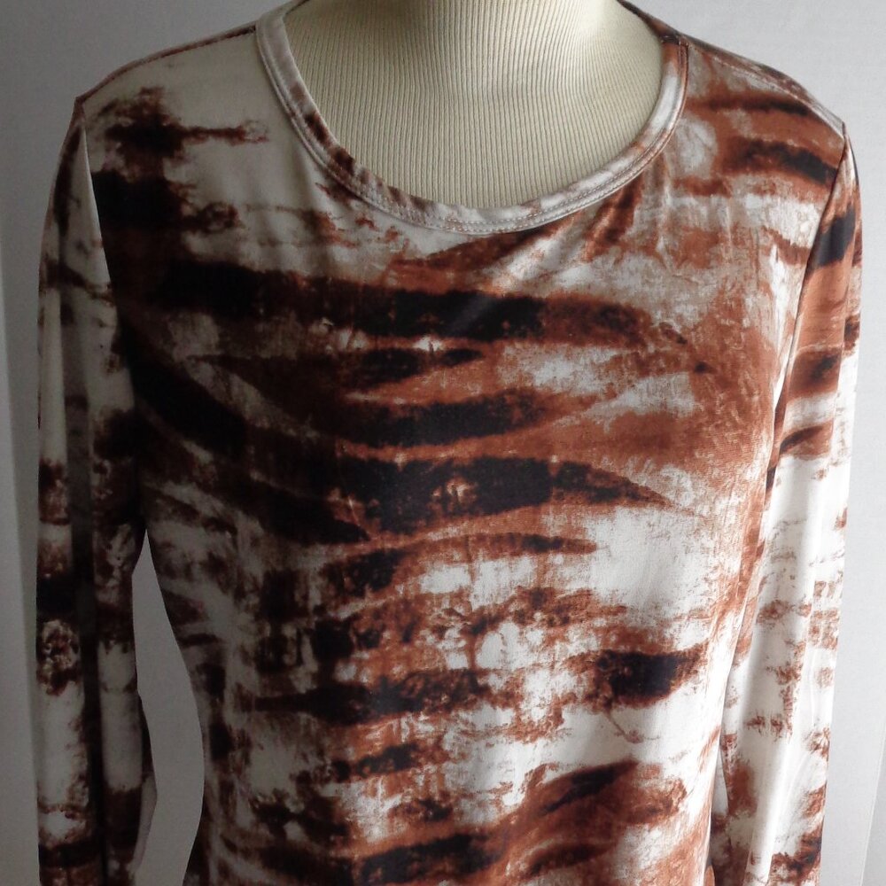 FASHION NOVA Bodysuit Abstract Long Sleeve NEW NWOT (AA)